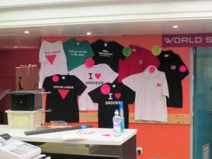 T-shirts til Snookerfans i foyeren